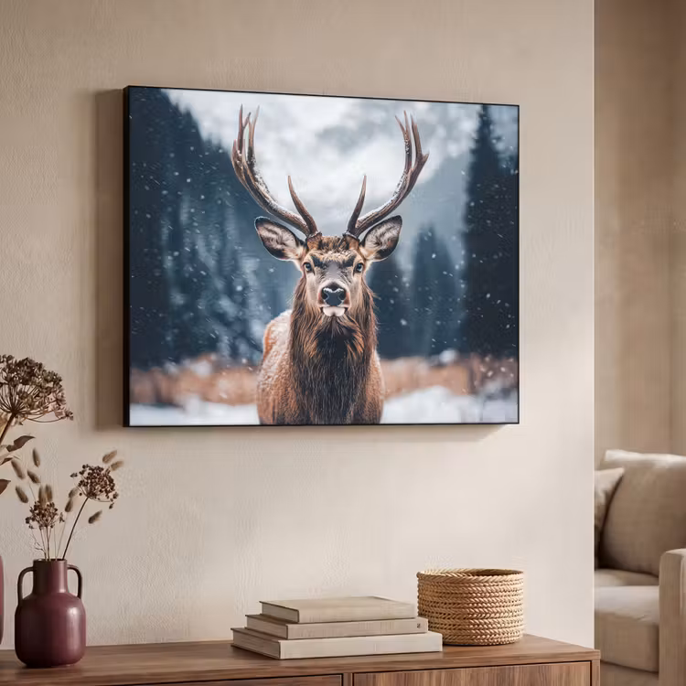 Art Frame - Hert - Dieren - Landschap - Winter - Sneeuw — 7