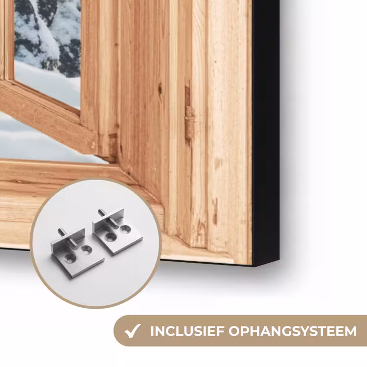 Art Frame - Doorkijk - Hert - Landschap - Winter - Natuur - Dieren - Bergen — 6