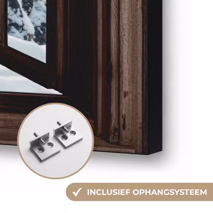 Art Frame - Hert - Landschap - Winter - Natuur - Dieren - Doorkijk - Bergen — 6