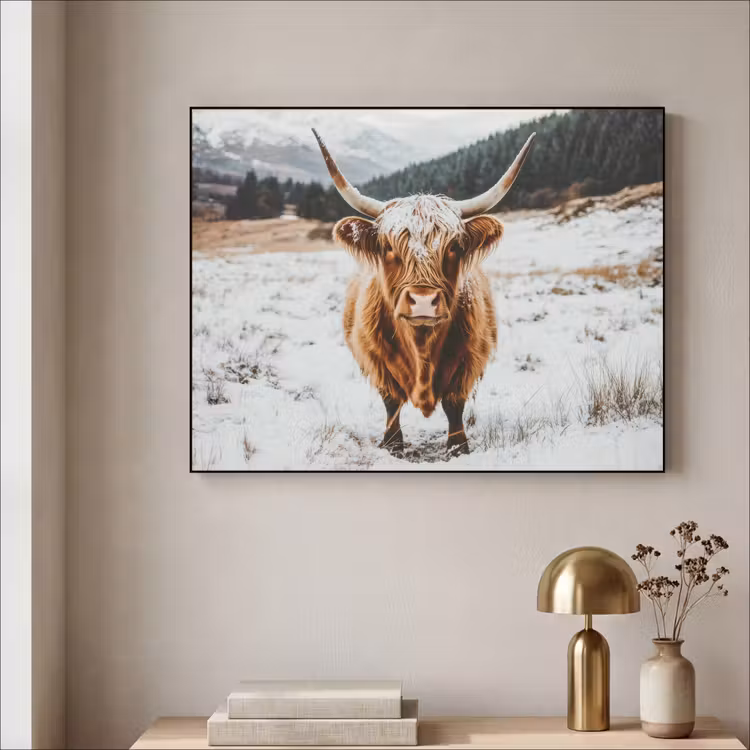 Art Frame - Schotse Hooglander - Landschap - Sneeuw - Bergen - Winter — 5