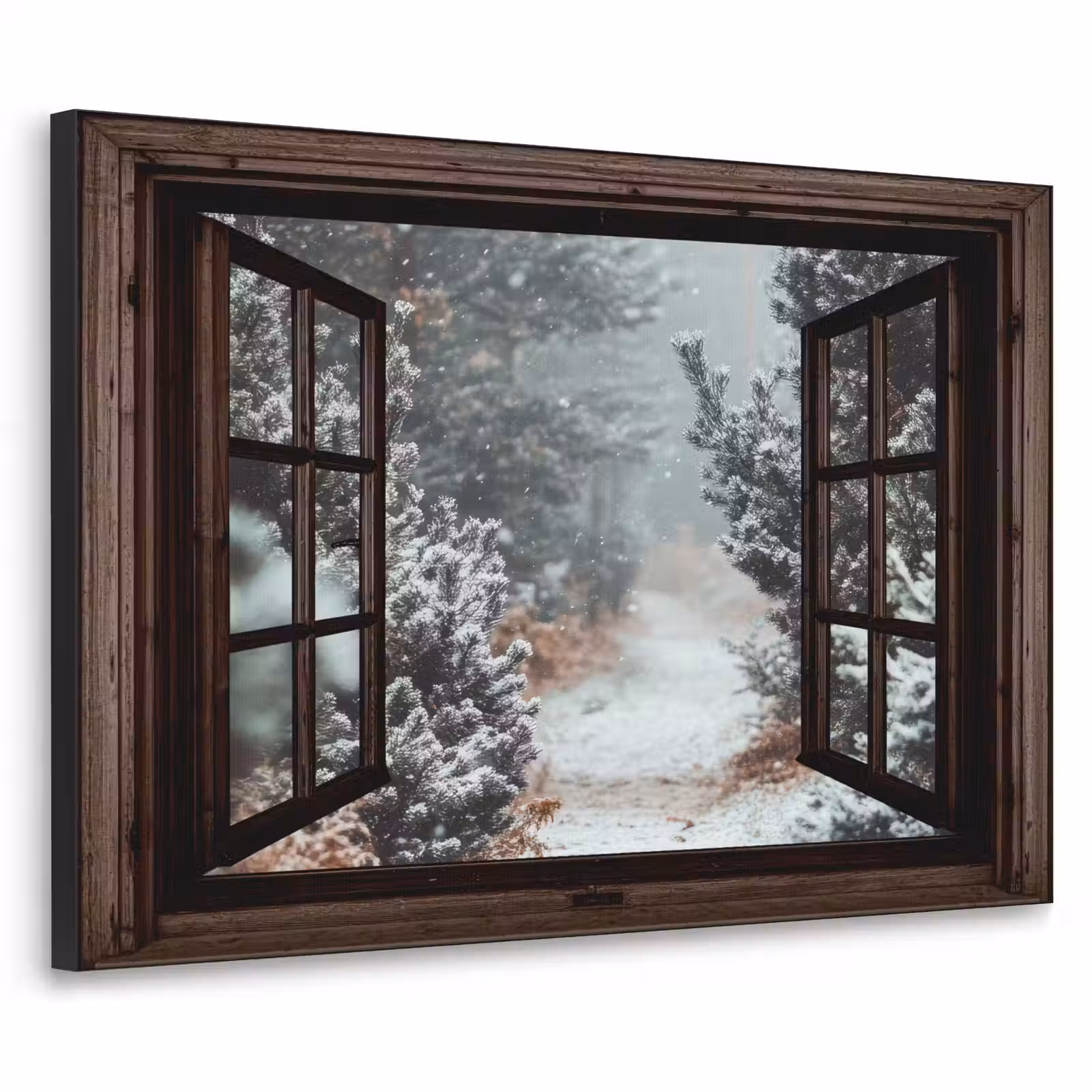 Art Frame - Bos - Winter - Bomen - Natuur - Pad - Doorkijk — 1
