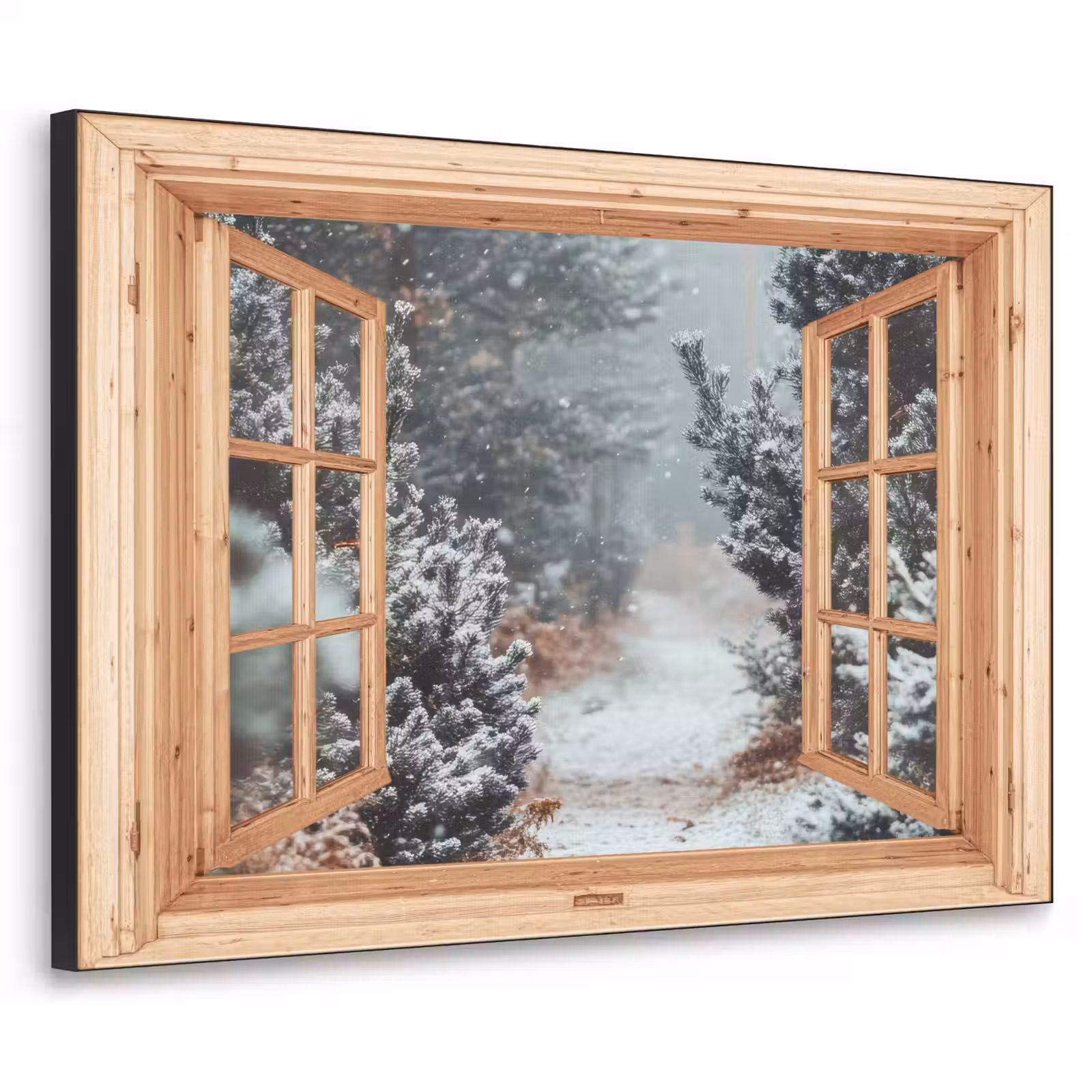 Art Frame - Bos - Winter - Bomen - Natuur - Pad - Doorkijk — 1