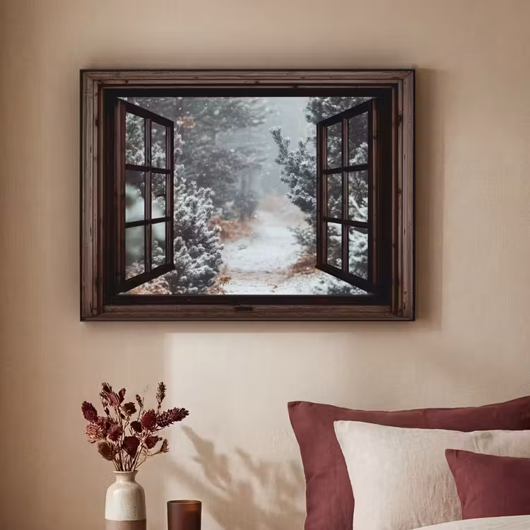 Art Frame - Bos - Winter - Bomen - Natuur - Pad - Doorkijk — 3