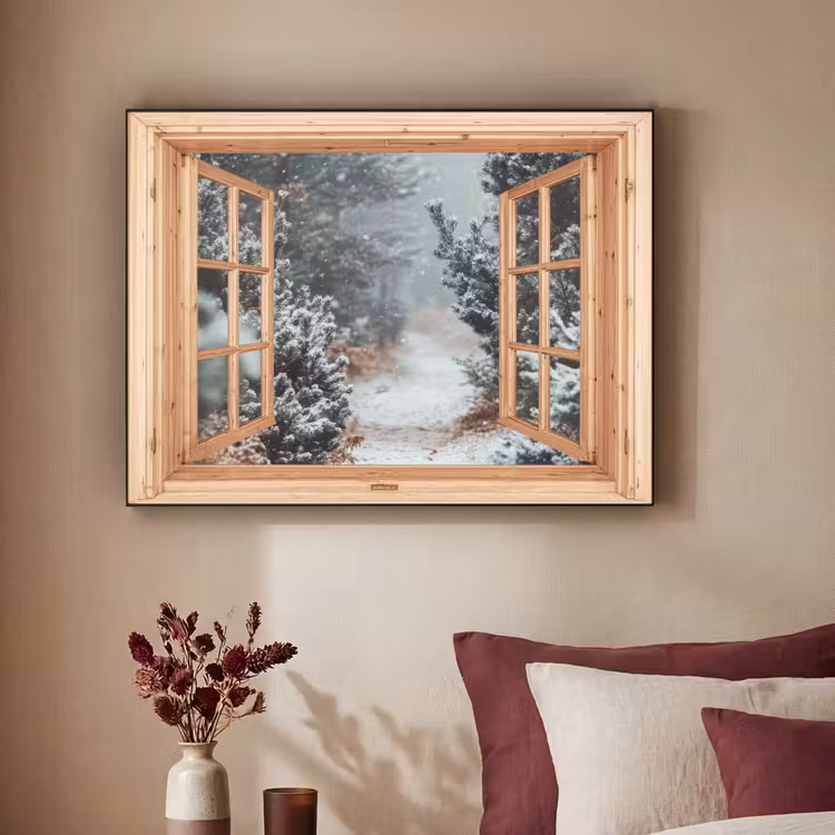 Art Frame - Bos - Winter - Bomen - Natuur - Pad - Doorkijk — 3