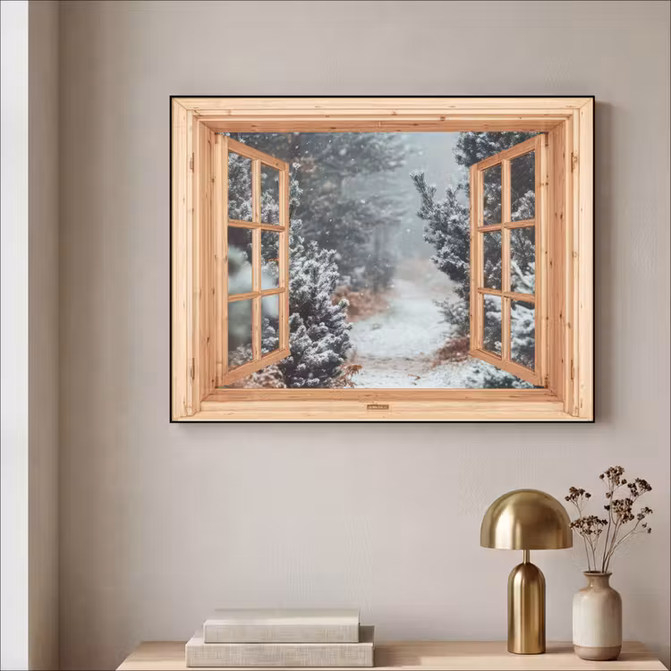 Art Frame - Bos - Winter - Bomen - Natuur - Pad - Doorkijk — 5