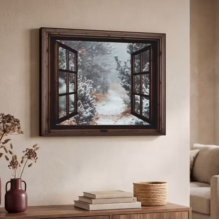 Art Frame - Bos - Winter - Bomen - Natuur - Pad - Doorkijk — 7