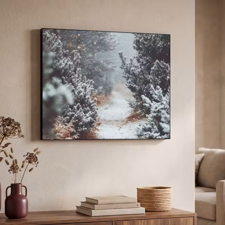 Art Frame - Bos - Winter - Bomen - Natuur - Pad - Sneeuw — 7