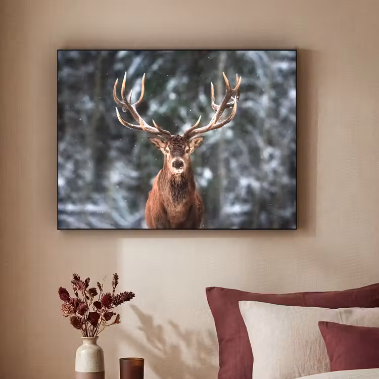 Art Frame - Hert - Winter - Sneeuw - Bos - Natuur - Dier — 3