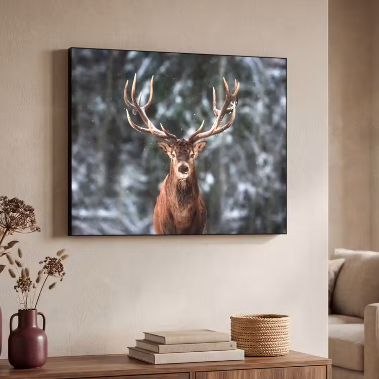 Art Frame - Hert - Winter - Sneeuw - Bos - Natuur - Dier — 7