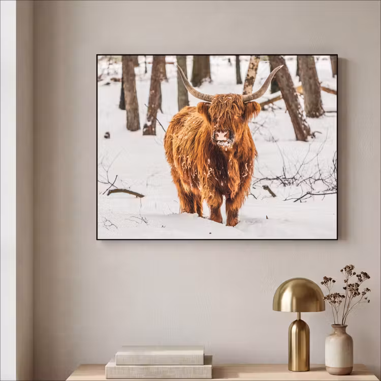 Art Frame - Schotse Hooglander - Sneeuw - Winter - Natuur - Dieren — 5