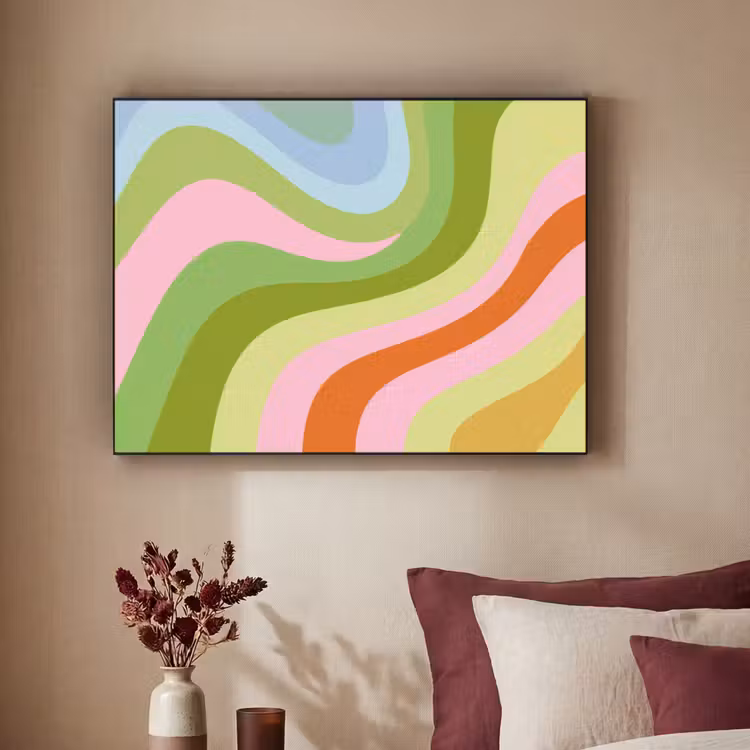 Art Frame - Lijnen - Pasteltinten - Golvend — 3