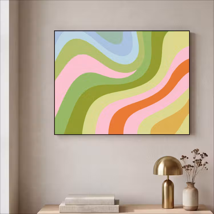 Art Frame - Lijnen - Pasteltinten - Golvend — 5