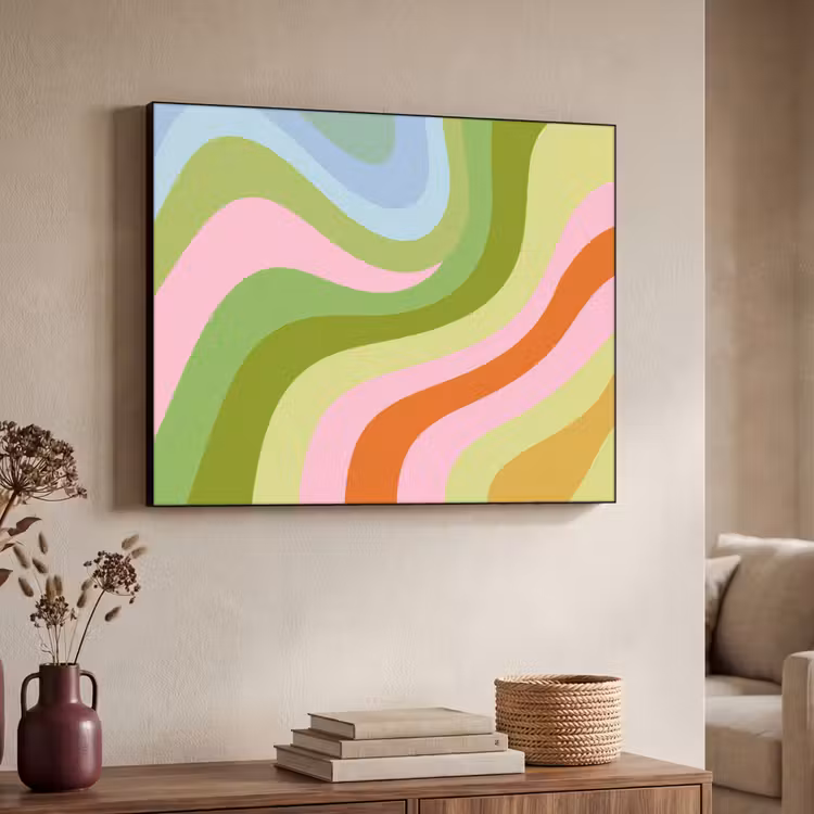 Art Frame - Lijnen - Pasteltinten - Golvend — 7