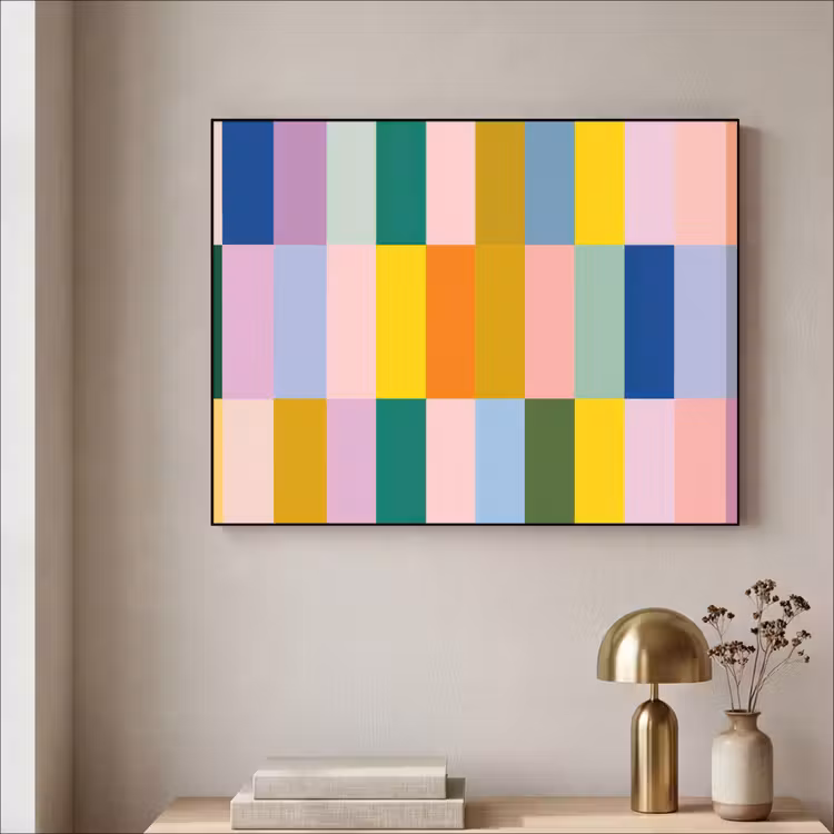Art Frame - Stroken - Blauw - Patroon - Abstract — 5