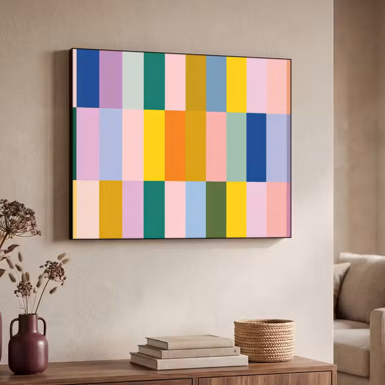 Art Frame - Stroken - Blauw - Patroon - Abstract — 7