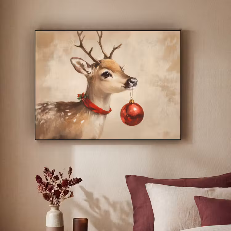 Art Frame - Kerst - Hert - Gewei - Kerstbal - Rendier — 3
