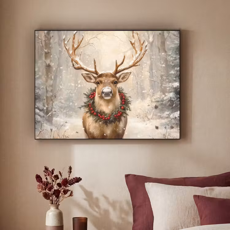 Art Frame - Kerst - Rendier - Winter - Krans — 3