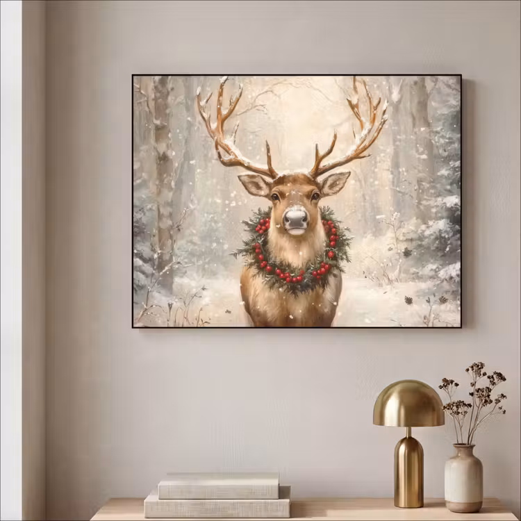 Art Frame - Kerst - Rendier - Winter - Krans — 5