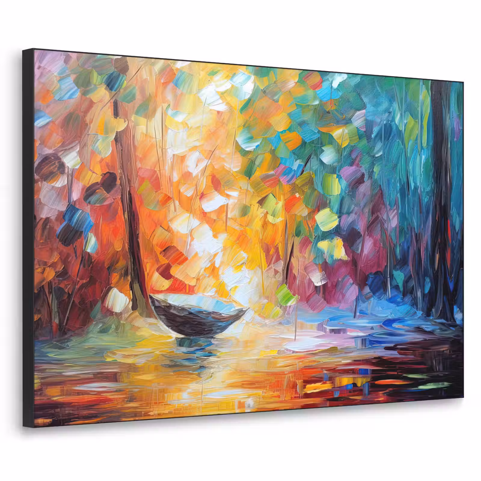 Art Frame - Kleurrijk - Olieverf - Water - Boot — 1