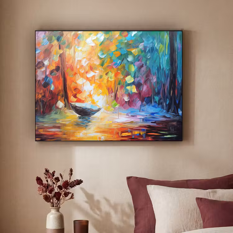 Art Frame - Kleurrijk - Olieverf - Water - Boot — 3