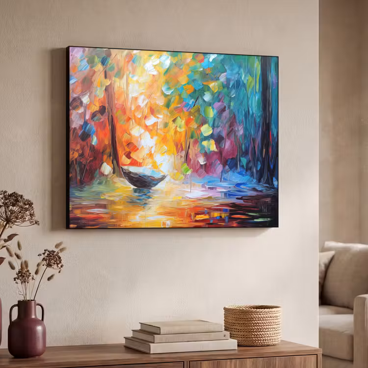Art Frame - Kleurrijk - Olieverf - Water - Boot — 7