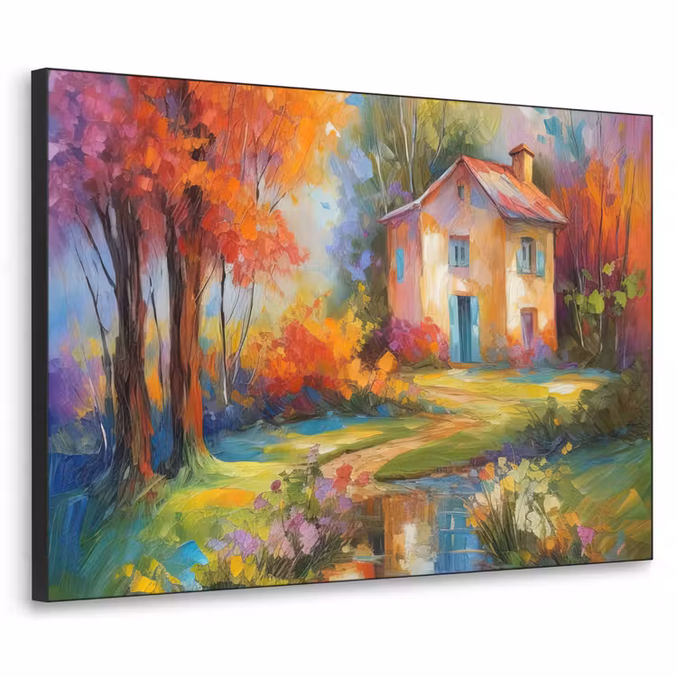 Art Frame - Landschap - Kleurrijk - Olieverf - Kunst — 1