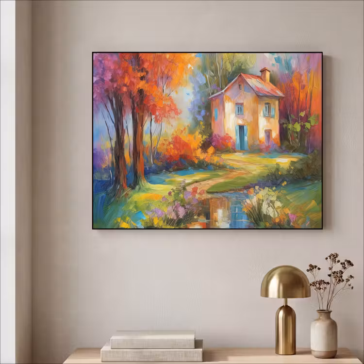 Art Frame - Landschap - Kleurrijk - Olieverf - Kunst — 5