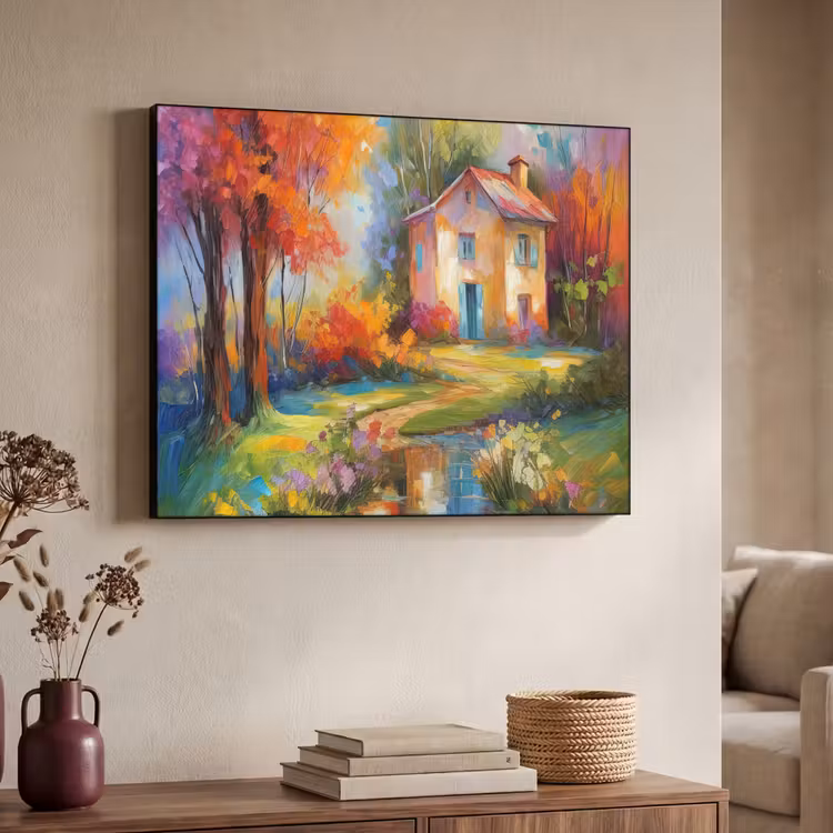 Art Frame - Landschap - Kleurrijk - Olieverf - Kunst — 7