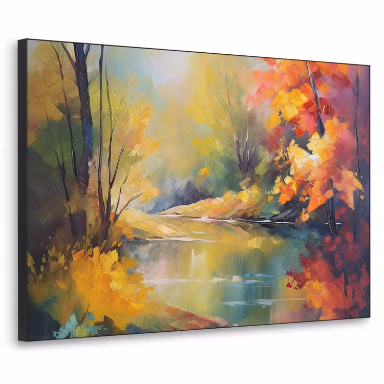 Art Frame - Landschap - Olieverf - Rivier - Kleurrijk — 1