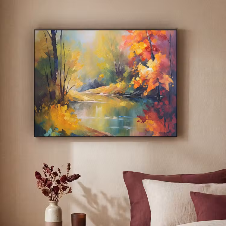 Art Frame - Landschap - Olieverf - Rivier - Kleurrijk — 3