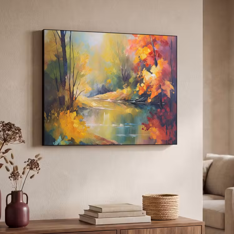 Art Frame - Landschap - Olieverf - Rivier - Kleurrijk — 7
