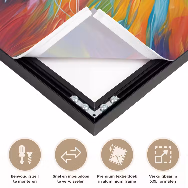 Art Frame - Leeuw - Dieren - Olieverf - Regenboog — 4