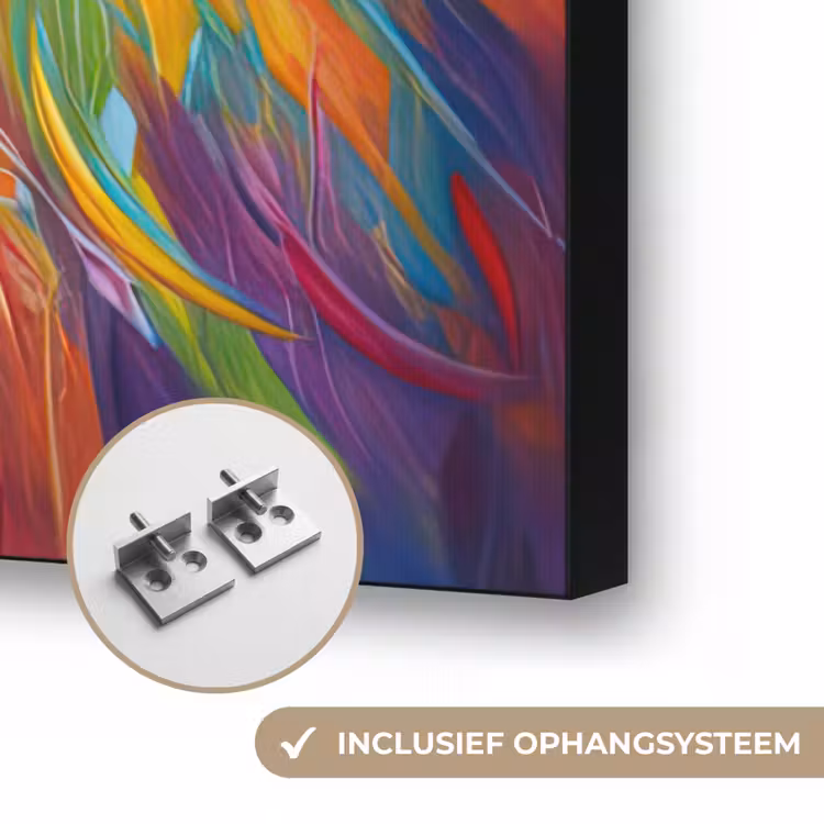 Art Frame - Leeuw - Dieren - Olieverf - Regenboog — 6