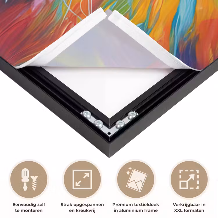 Art Frame - Leeuw - Dieren - Olieverf - Regenboog — 8