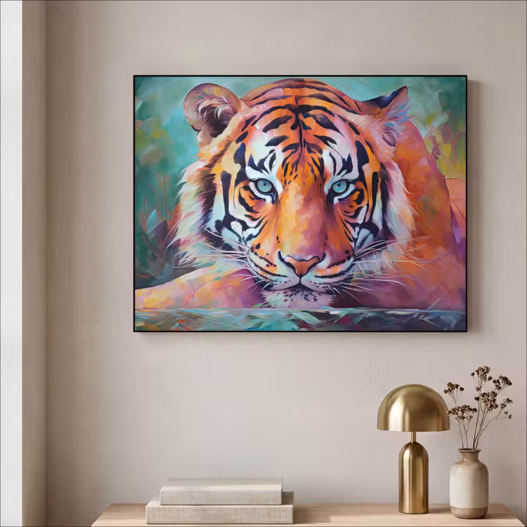 Art Frame - Tijger - Olieverf - Dieren - Kunst — 5