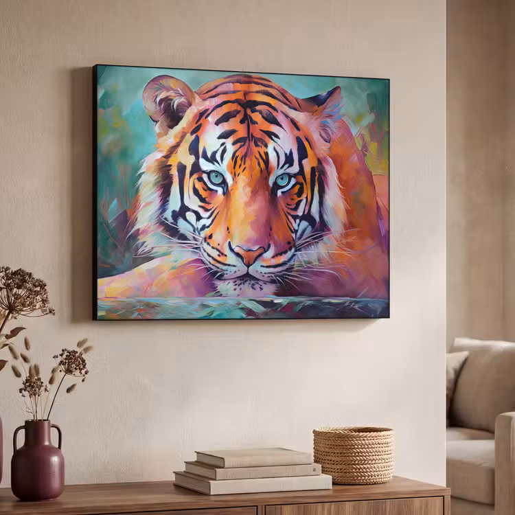 Art Frame - Tijger - Olieverf - Dieren - Kunst — 7