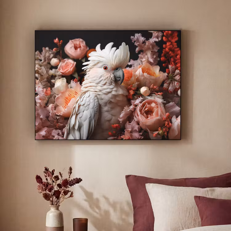 Art Frame - Kaketoe - Dier - Natuur - Botanisch - Bloemen - Roze — 3