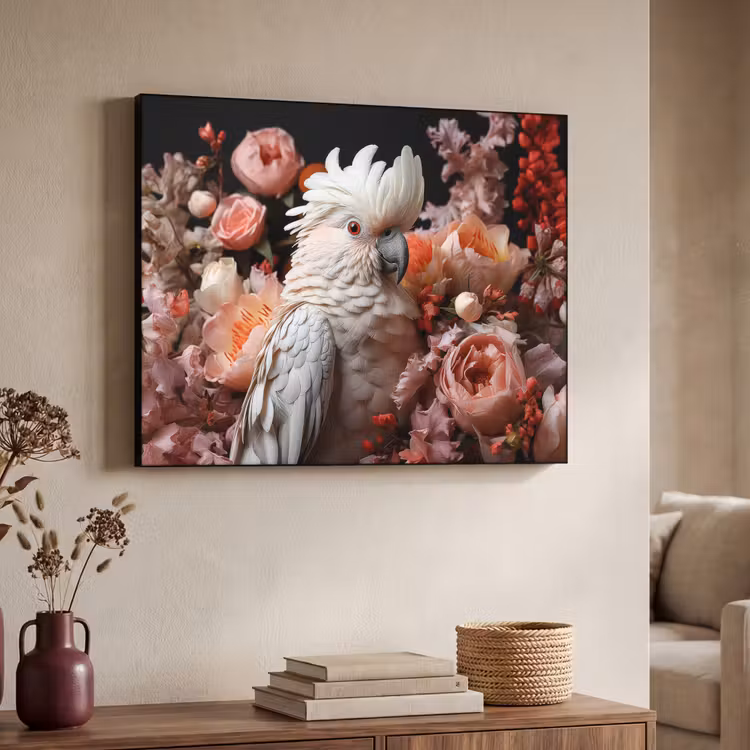 Art Frame - Kaketoe - Dier - Natuur - Botanisch - Bloemen - Roze — 7