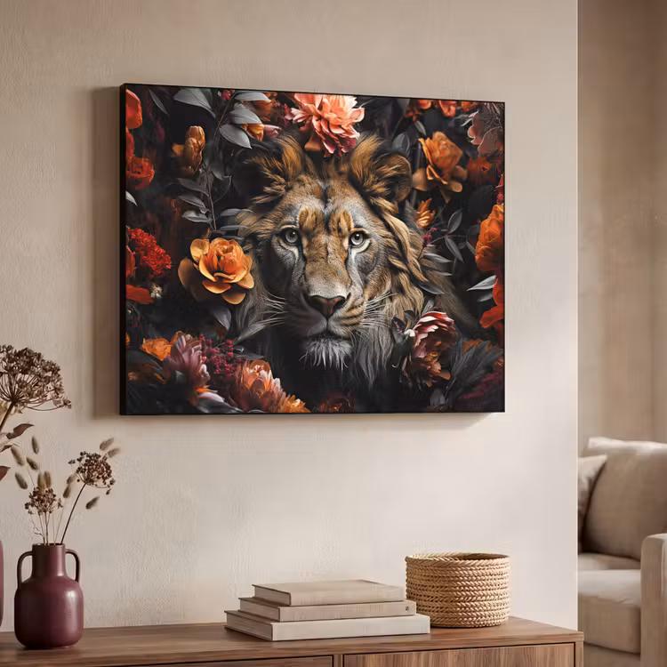 Art Frame - Leeuw - Dier - Natuur - Bloemen - Botanisch — 7