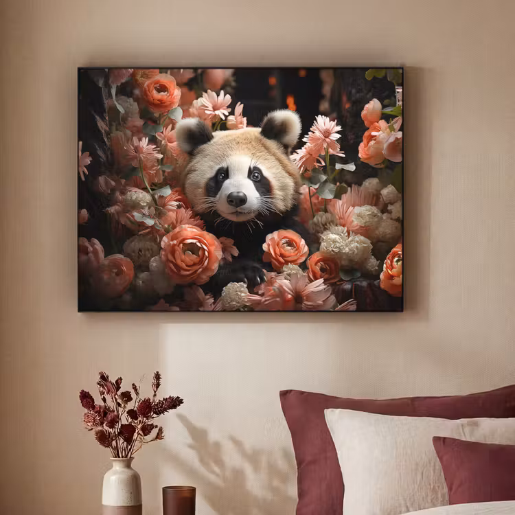 Art Frame - Panda - Dier - Bloemen - Natuur - Botanisch — 3