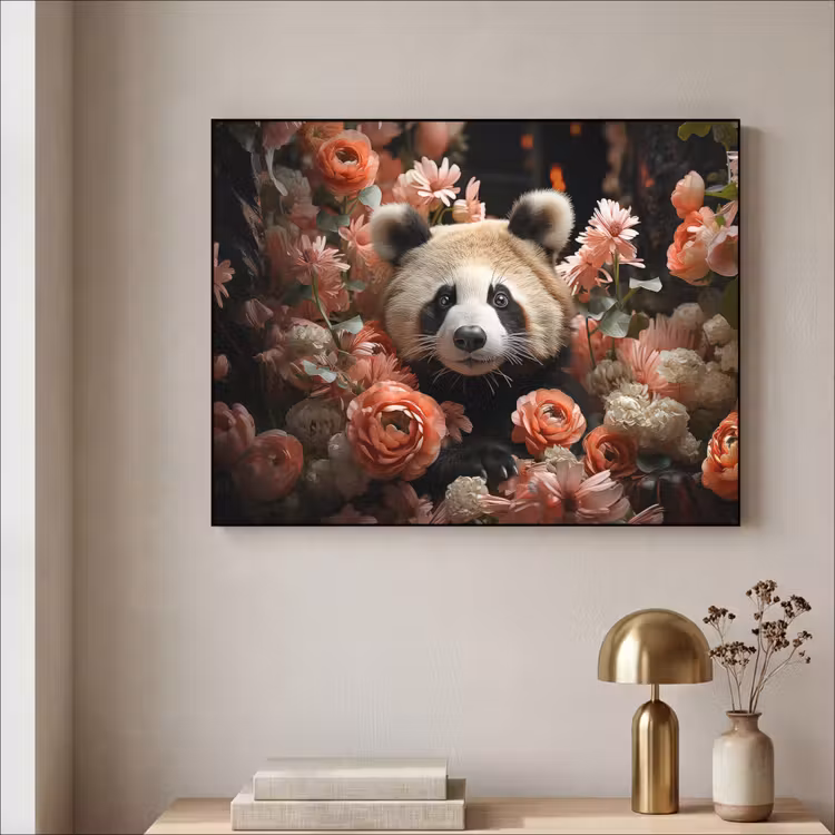 Art Frame - Panda - Dier - Bloemen - Natuur - Botanisch — 5