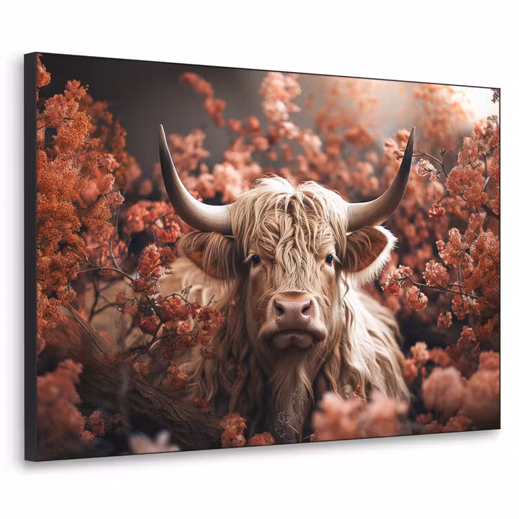 Art Frame - Schotse hooglander - Dier - Natuur - Bloemen - Botanisch — 1