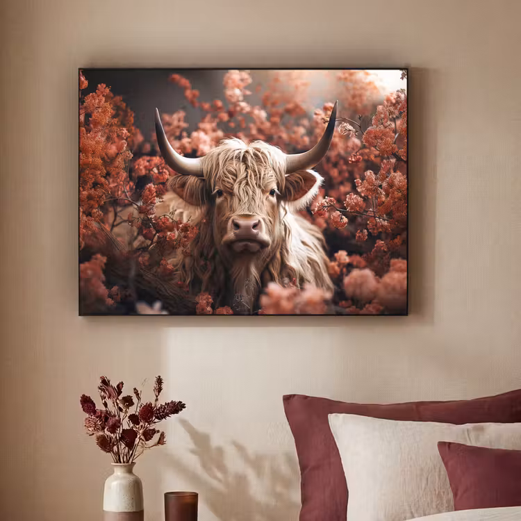 Art Frame - Schotse hooglander - Dier - Natuur - Bloemen - Botanisch — 3