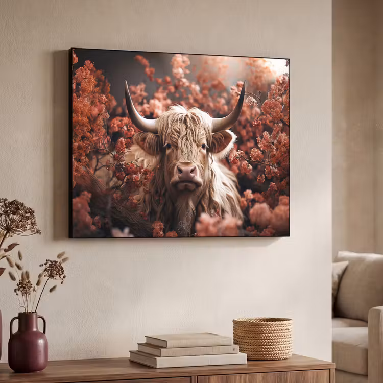 Art Frame - Schotse hooglander - Dier - Natuur - Bloemen - Botanisch — 7