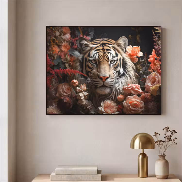 Art Frame - Tijger - Dier - Natuur - Bloemen - Botanisch — 5