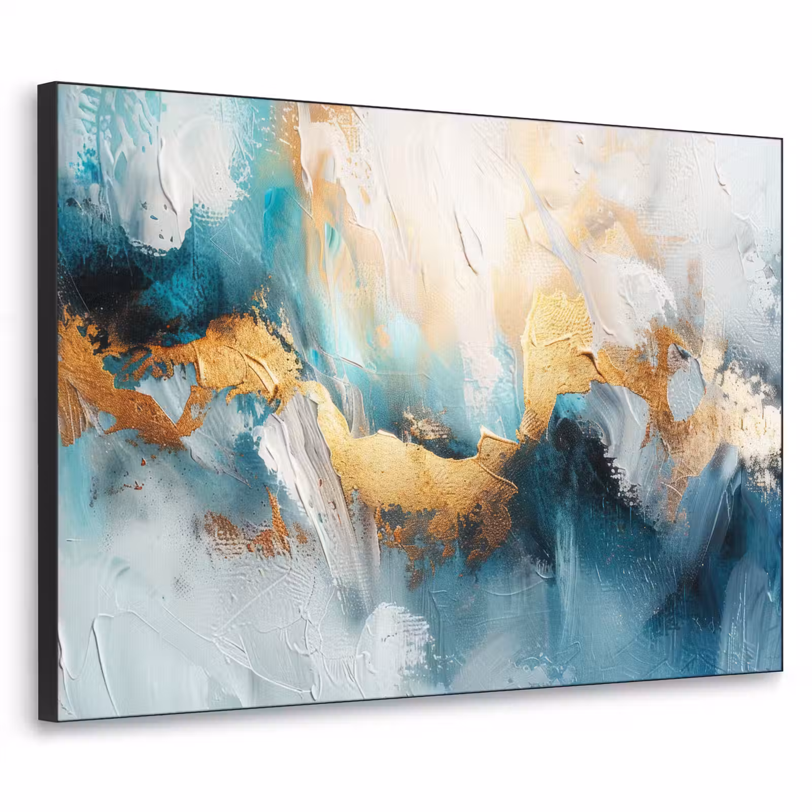 Art Frame - Abstract - Kunst - Gold - Blauw — 1