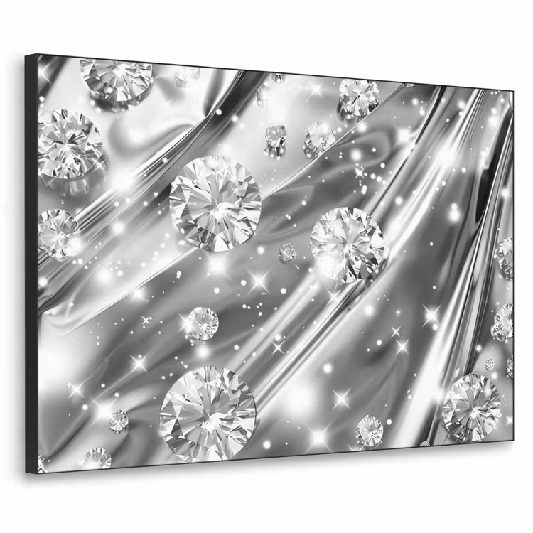 Art Frame - Abstract - Diamant - Luxe - Modern - Zilver — 1