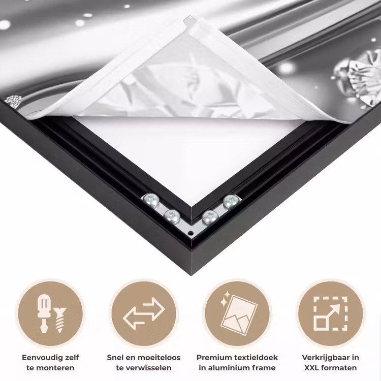 Art Frame - Abstract - Diamant - Luxe - Modern - Zilver — 4