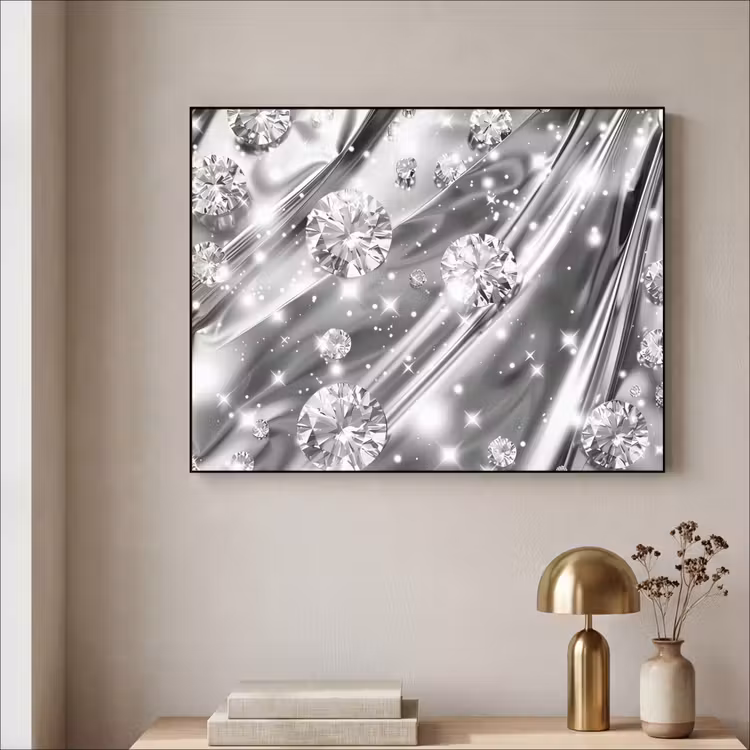 Art Frame - Abstract - Diamant - Luxe - Modern - Zilver — 5