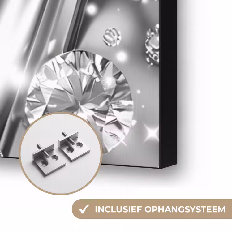 Art Frame - Abstract - Diamant - Luxe - Modern - Zilver — 6